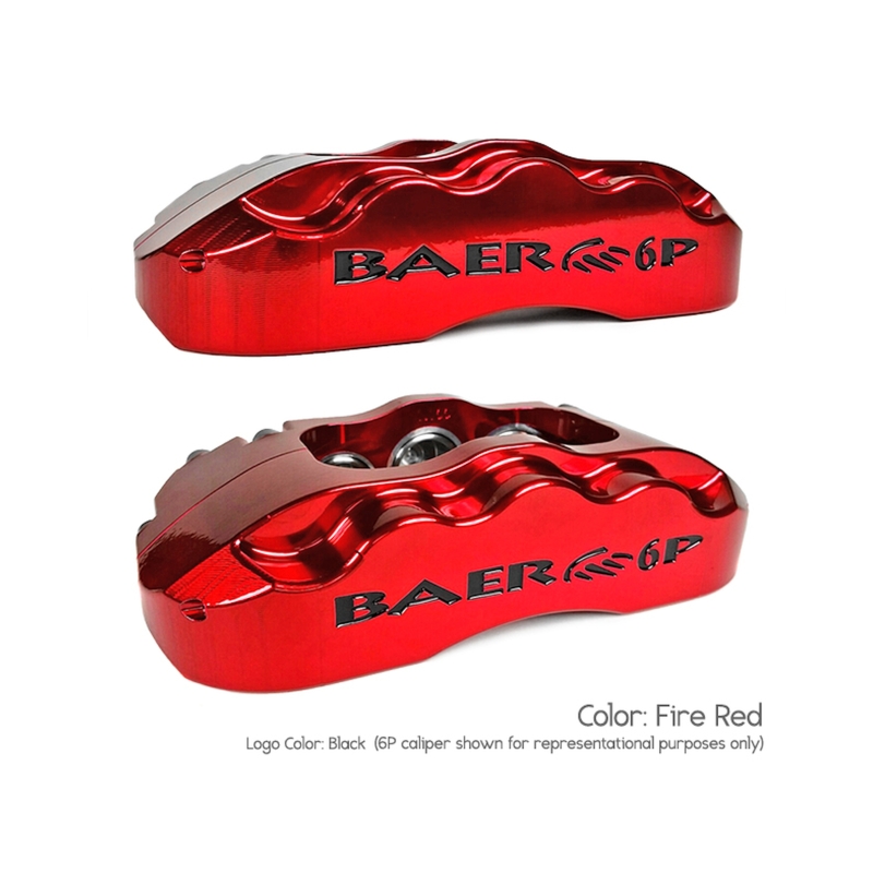 Jeep Wrangler Brake Kit - Front - Baer Brakes - Pro+ 6-Piston, Slotted/Drilled Rotors - Fire Red - `07-`17